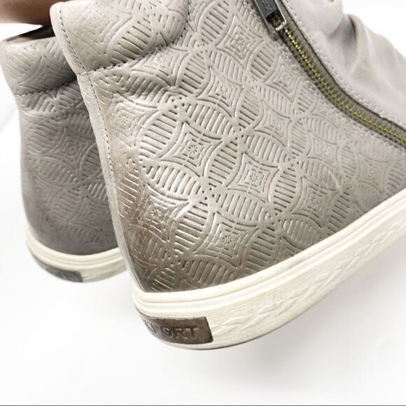 Rockport Leather Zip Up Sneakers Grey Size 9 - Picture 5 of 7